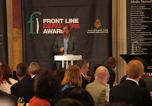 Sebastian Barry presenting the 2015 FLD Award